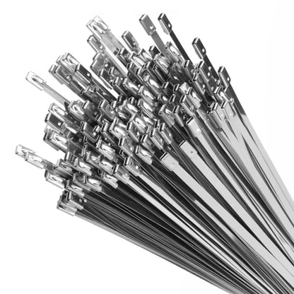 100 Pcs Heavy Duty 304 Stainless Steel Zip