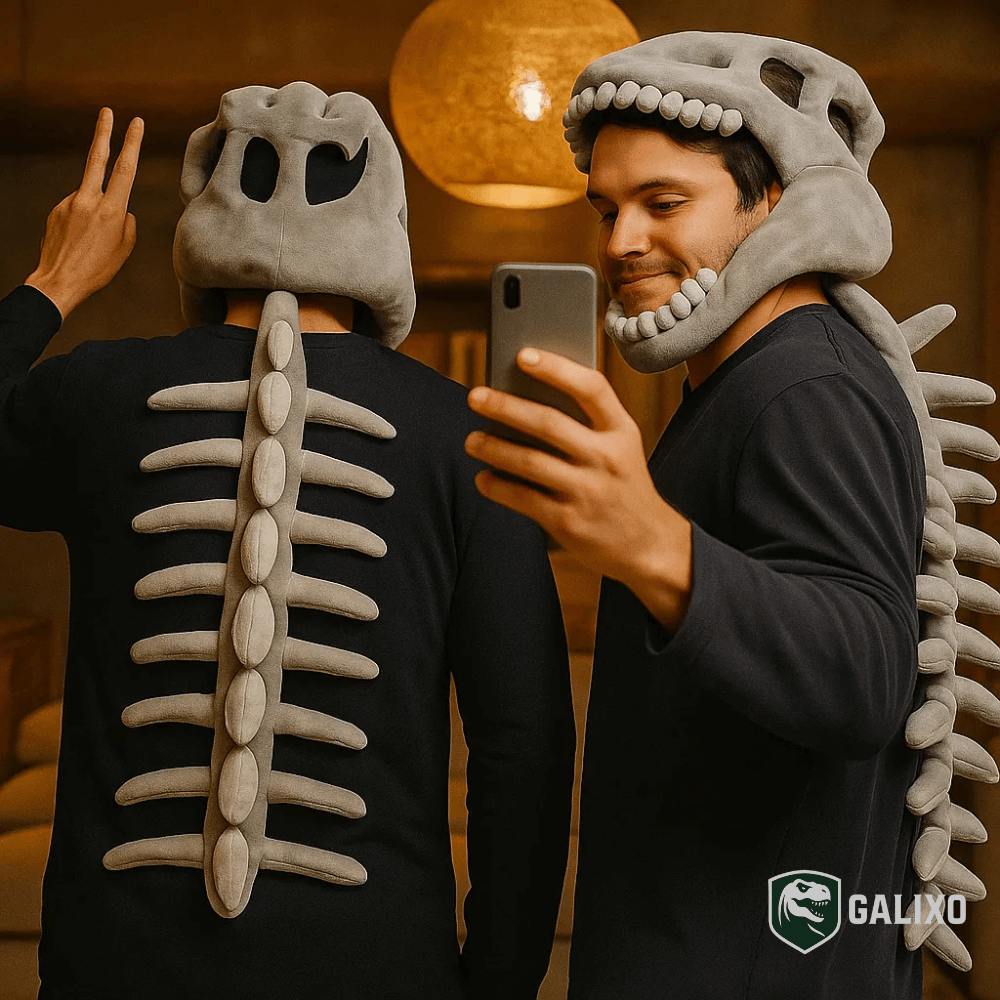 Galixo™ 3D Plush Dinosaur Skeleton Costume Set