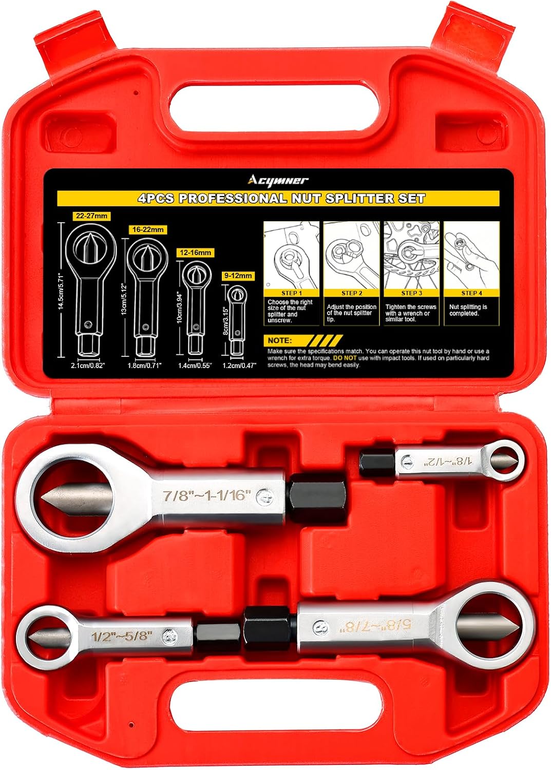Seized Nut Splitter Set