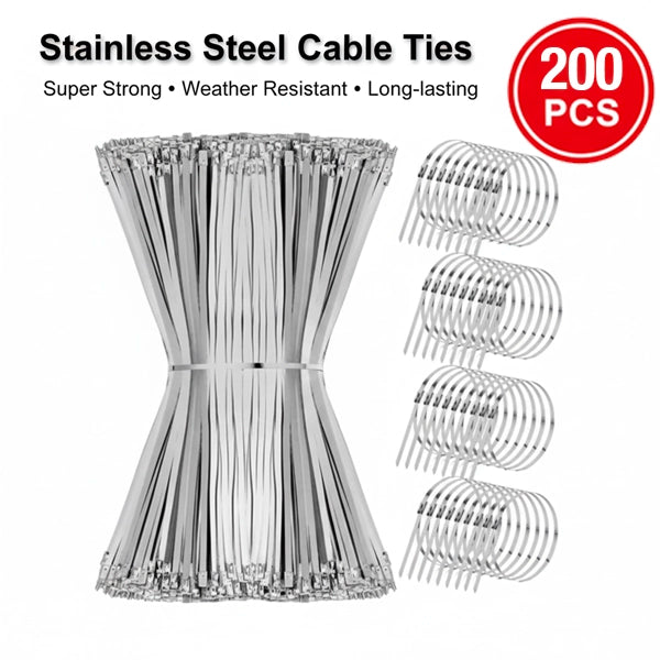 200 Pcs Heavy Duty 304 Stainless Steel Zip – GALIXO STORE