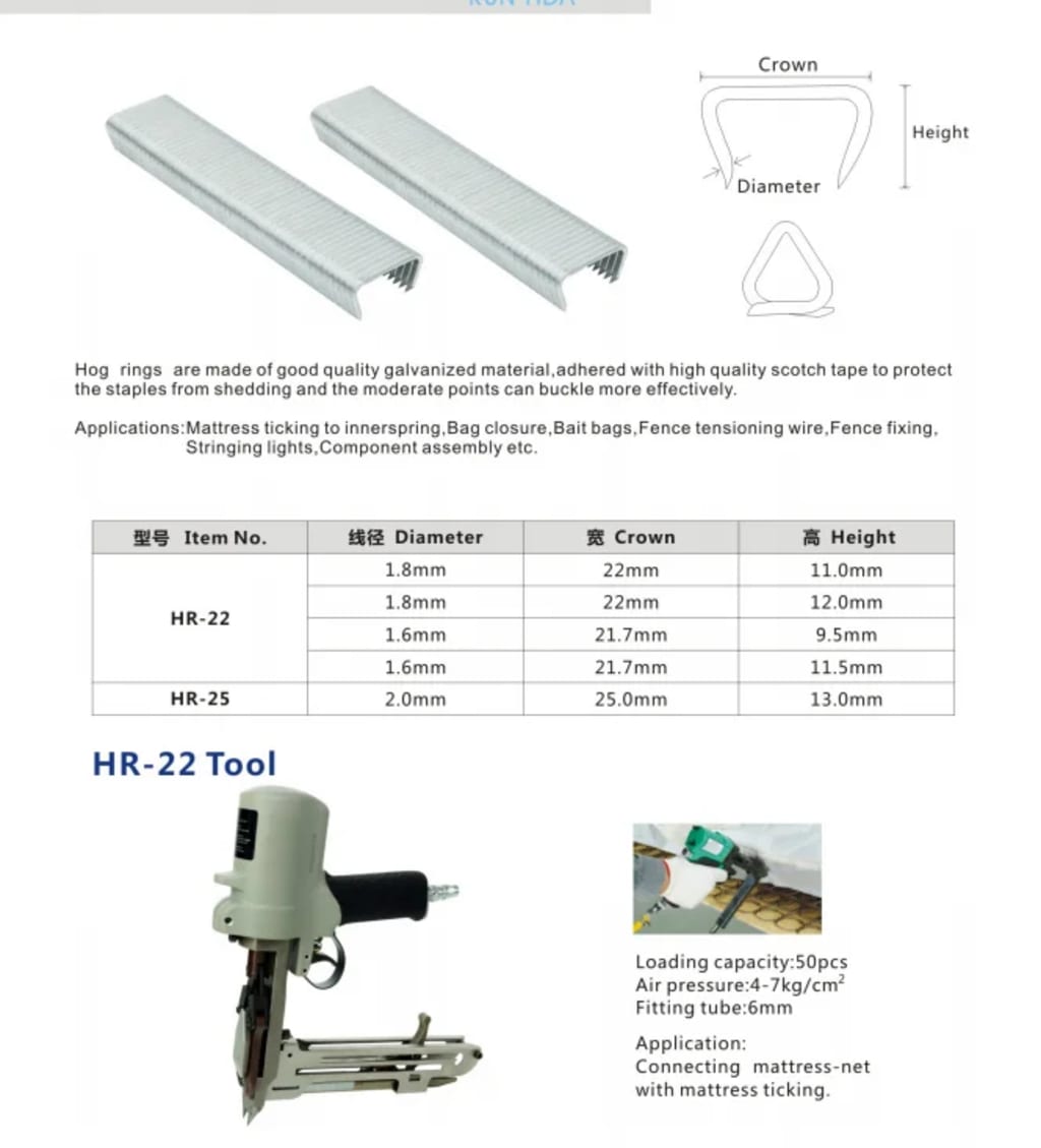 Galvanized Hog Ring Staples